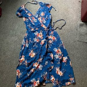 Blue floral xhilaration dress